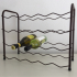 Brown wine rack